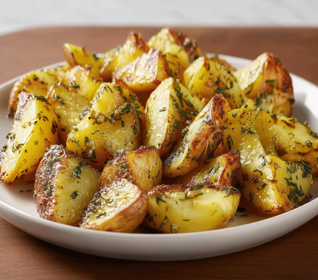 Pommes de terre grenaille croustillantes au air fryer servies chaudes